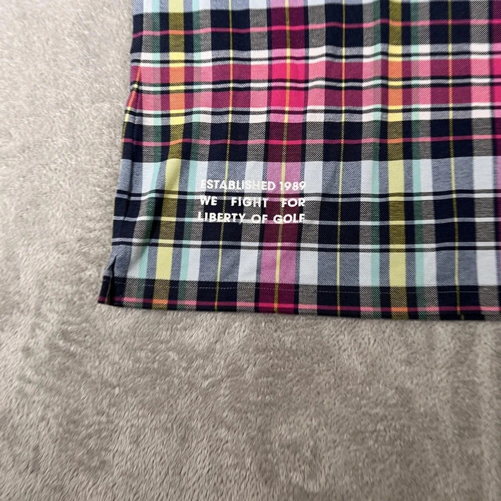 Pearly Gates Polo Shirt Womens 2‎ Multicolor Plaid Sleeveless Golf Top Collared